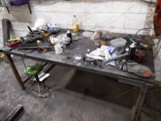 Steel fabricated engineers work bench (Approx. 2000 x 1000)