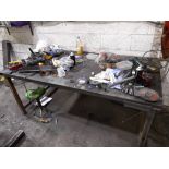 Steel fabricated engineers work bench (Approx. 2000 x 1000)