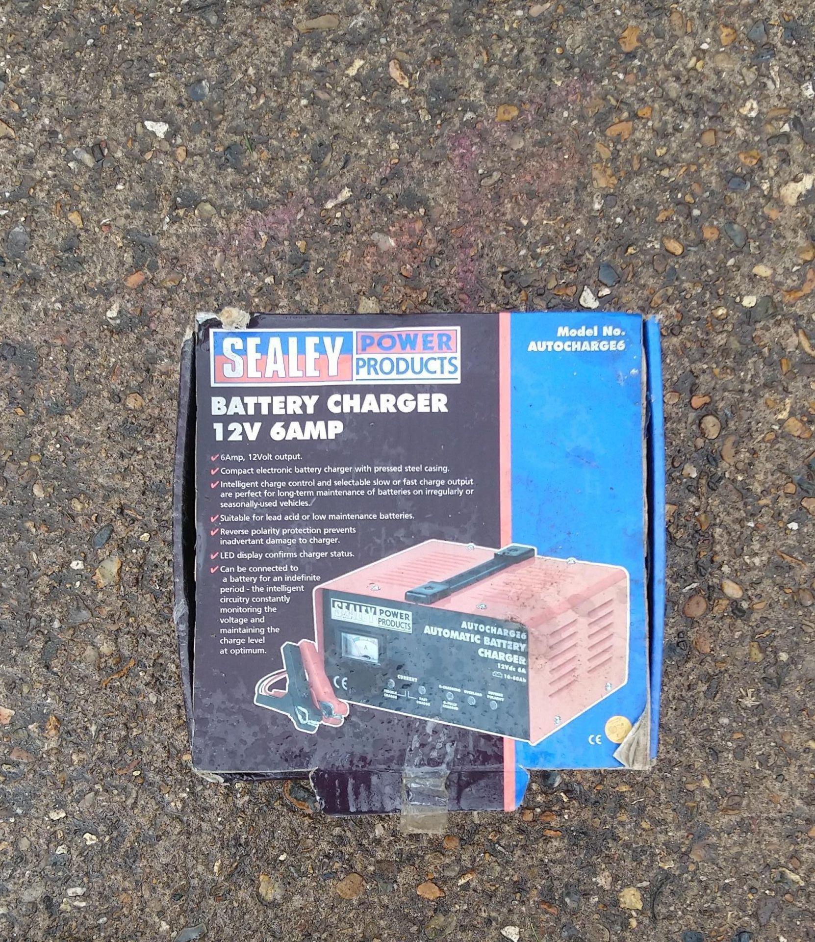 Sealey Battery Charger, 12v 6amp