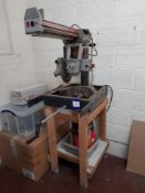 ToolKraft Model 4015 10” Radial Arm Drill, serial number 08X1718, 240v, on wooden stand