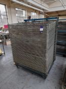 Mobile Drying Rack, circa 1100mm x 750mm, 49 trays