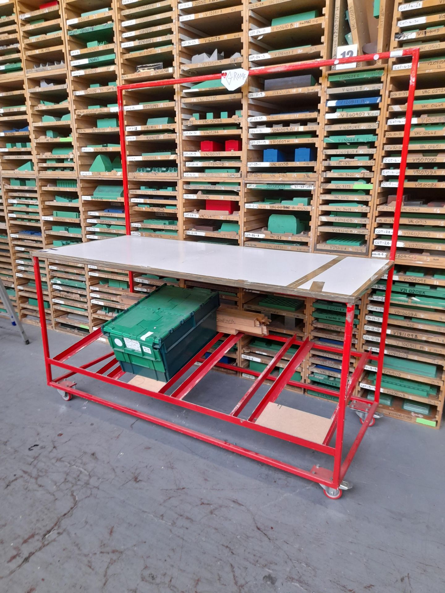 2 - Mobile Worktables with under storage 1800w x 1900h x 800d - Image 2 of 3