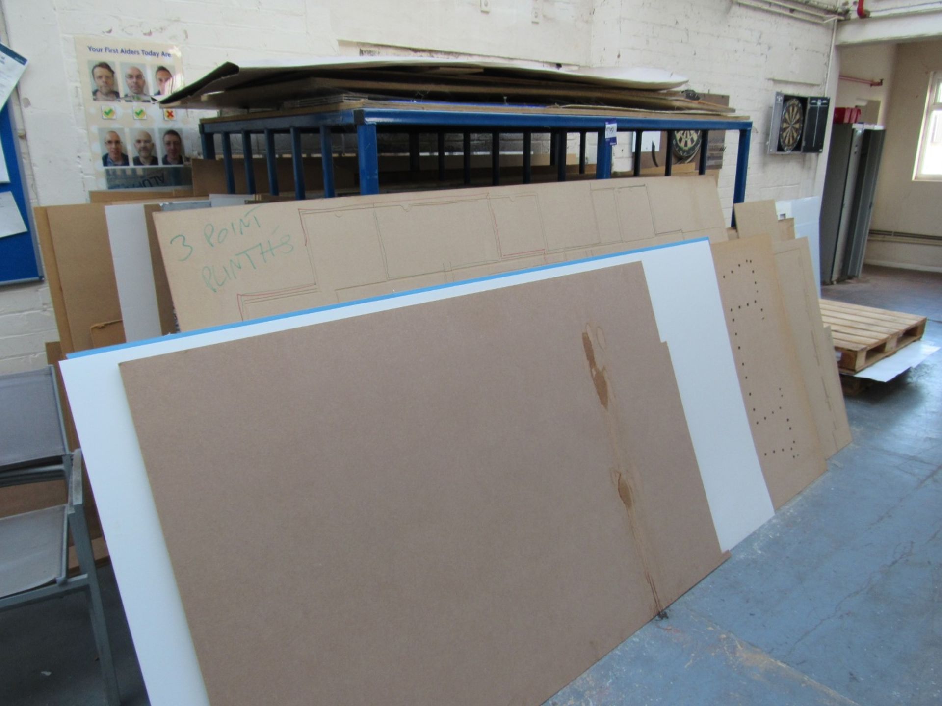 Steel Sheet Rack and Contents MDF