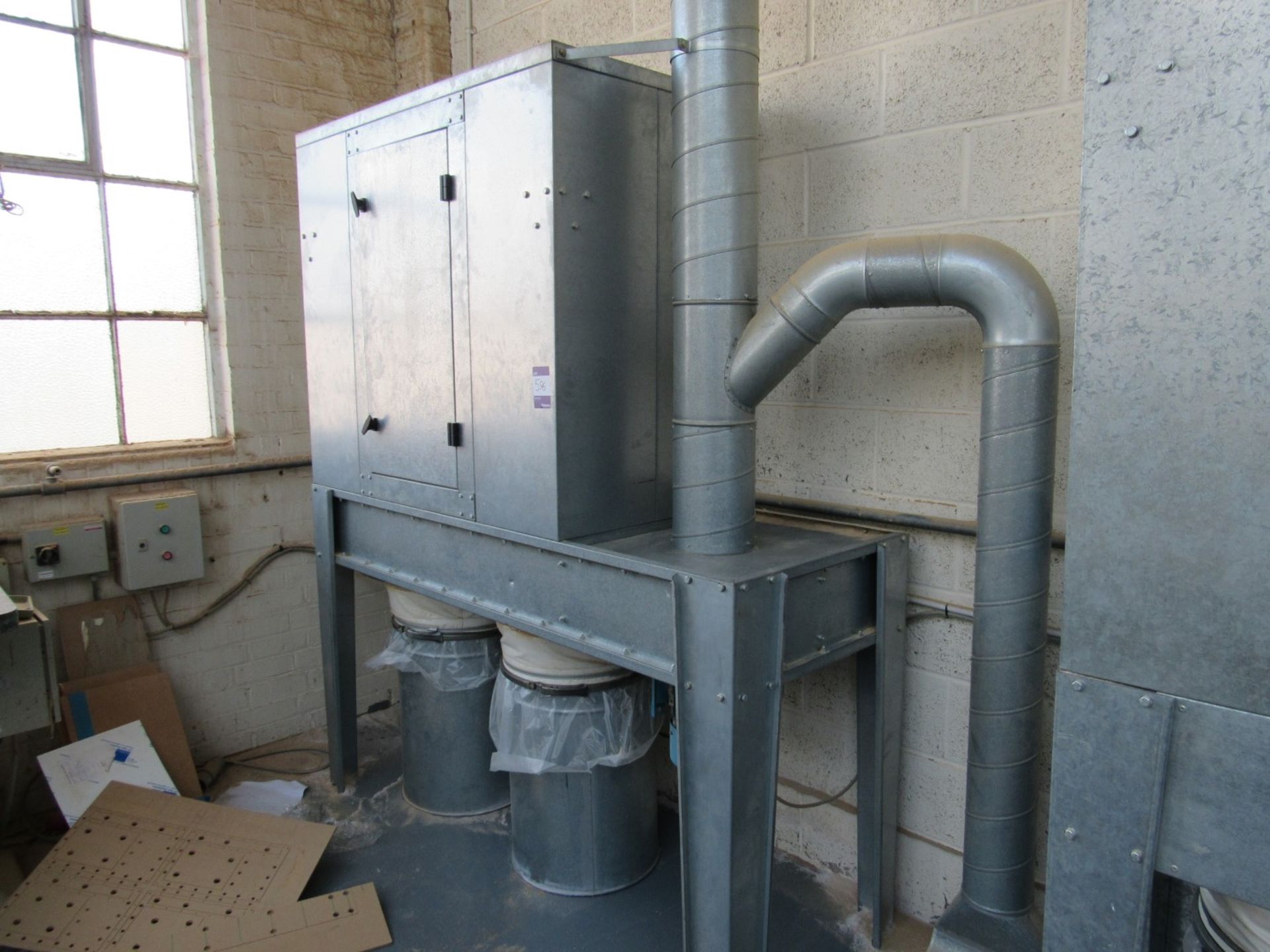 Galvanised Twin Bin Dust Extractor (Hardwired – Requires Disconnection) - It is the purchasers