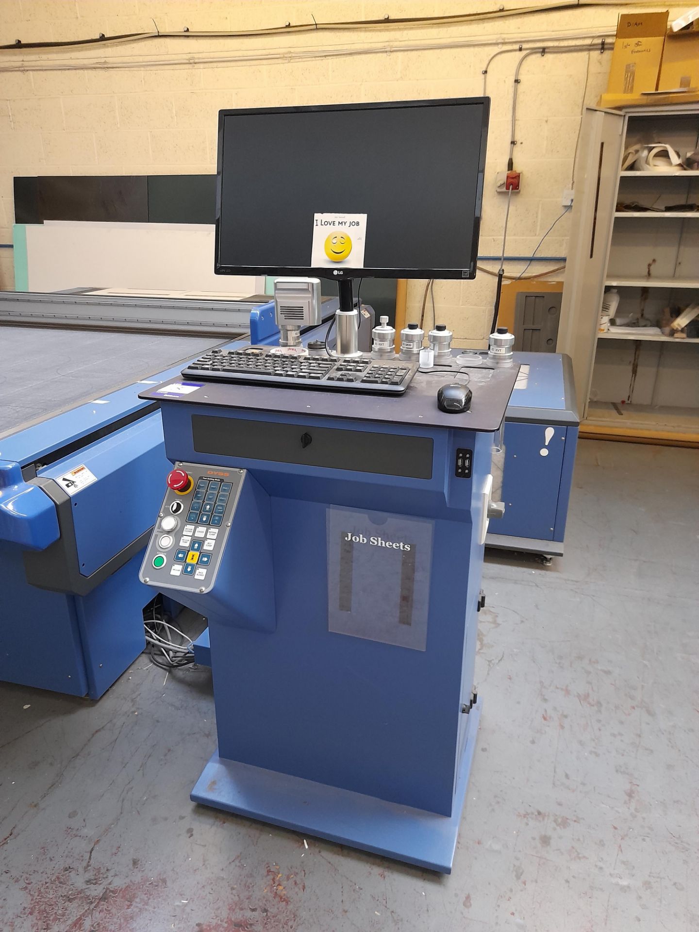 Dyss X5 Digital Die Cutter, serial number 1625TNKC160401, manufactured April 2016, with controls and - Image 4 of 11