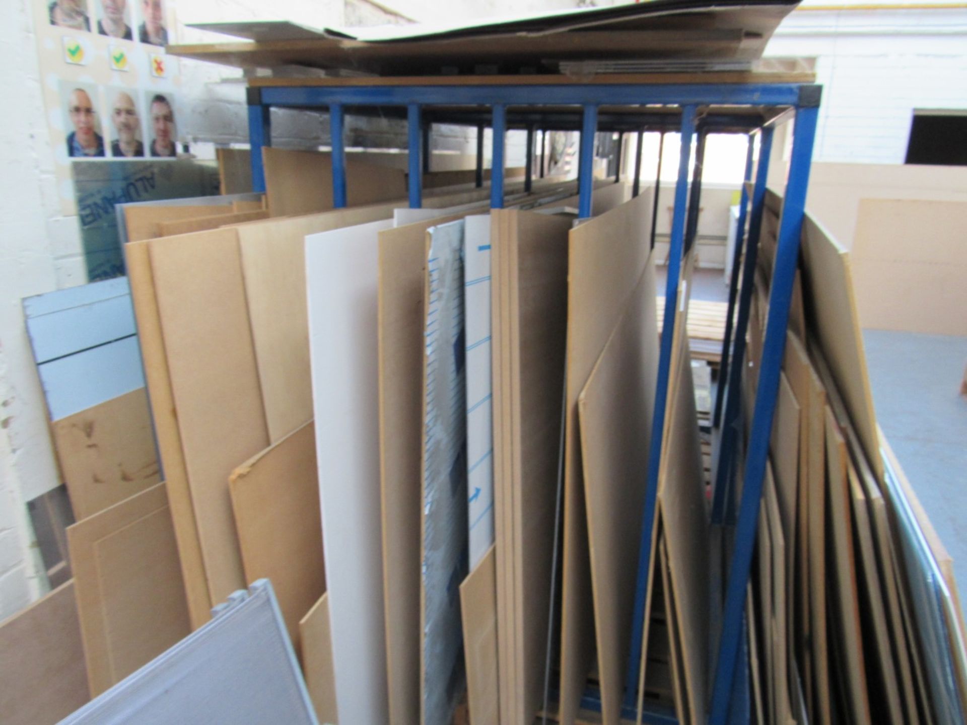 Steel Sheet Rack and Contents MDF - Image 2 of 3