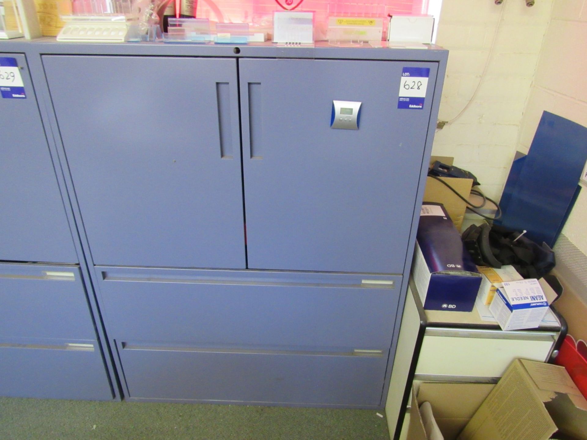 Office Double Door Cabinet with Drawers 1000 x 450 x 1250 - Image 2 of 2