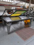 Bespoke Manual Vacuum Screen Print Table, overall bed size 1420mm x 2440mm