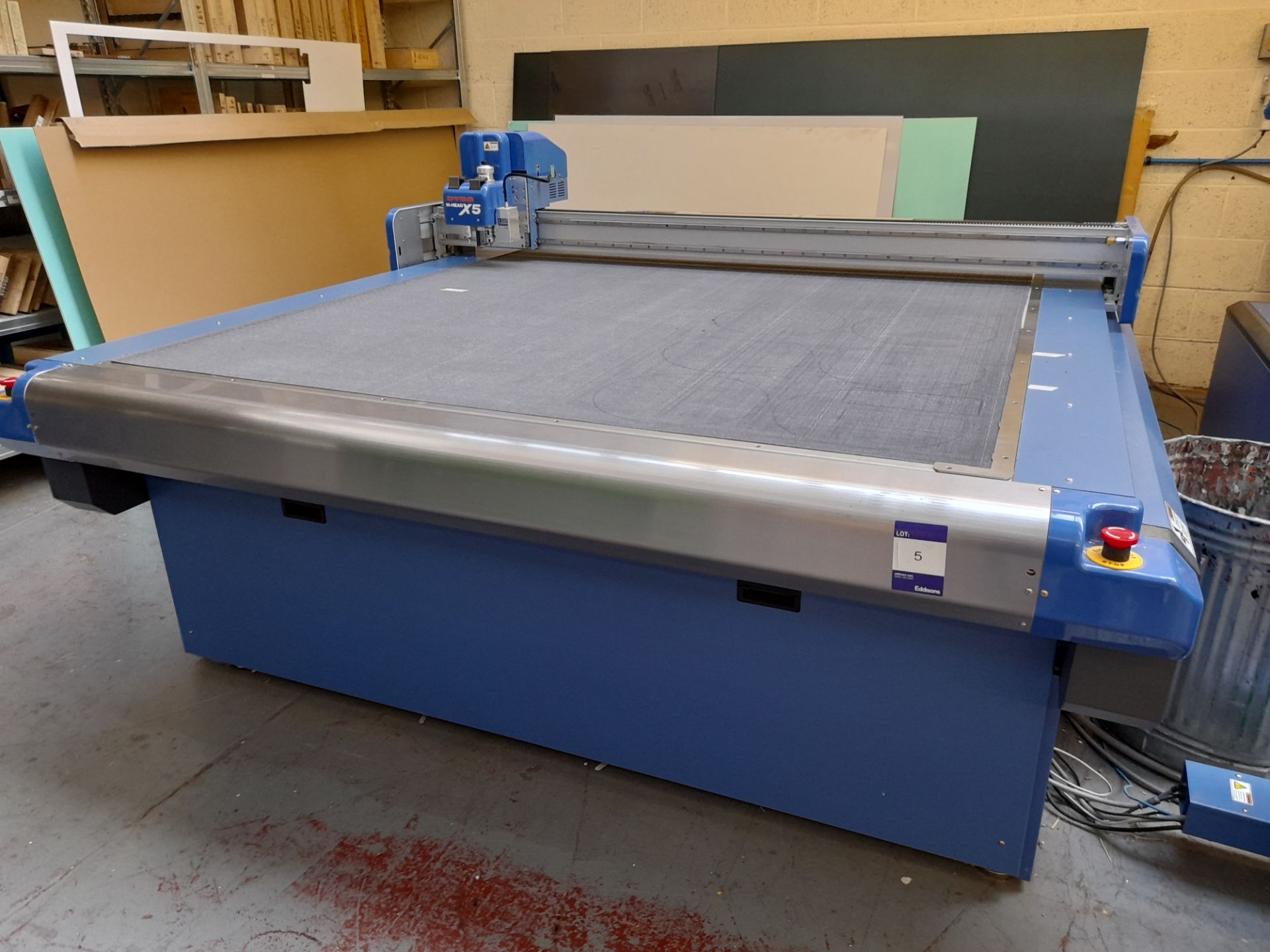 Dyss X5 Digital Die Cutter, serial number 1625TNKC160401, manufactured April 2016, with controls and - Image 8 of 11