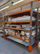2 - Bays of Dexion Speedlock Pallet Racking, to include 4 - uprights 2500mm high, 920mm depth, 8 –