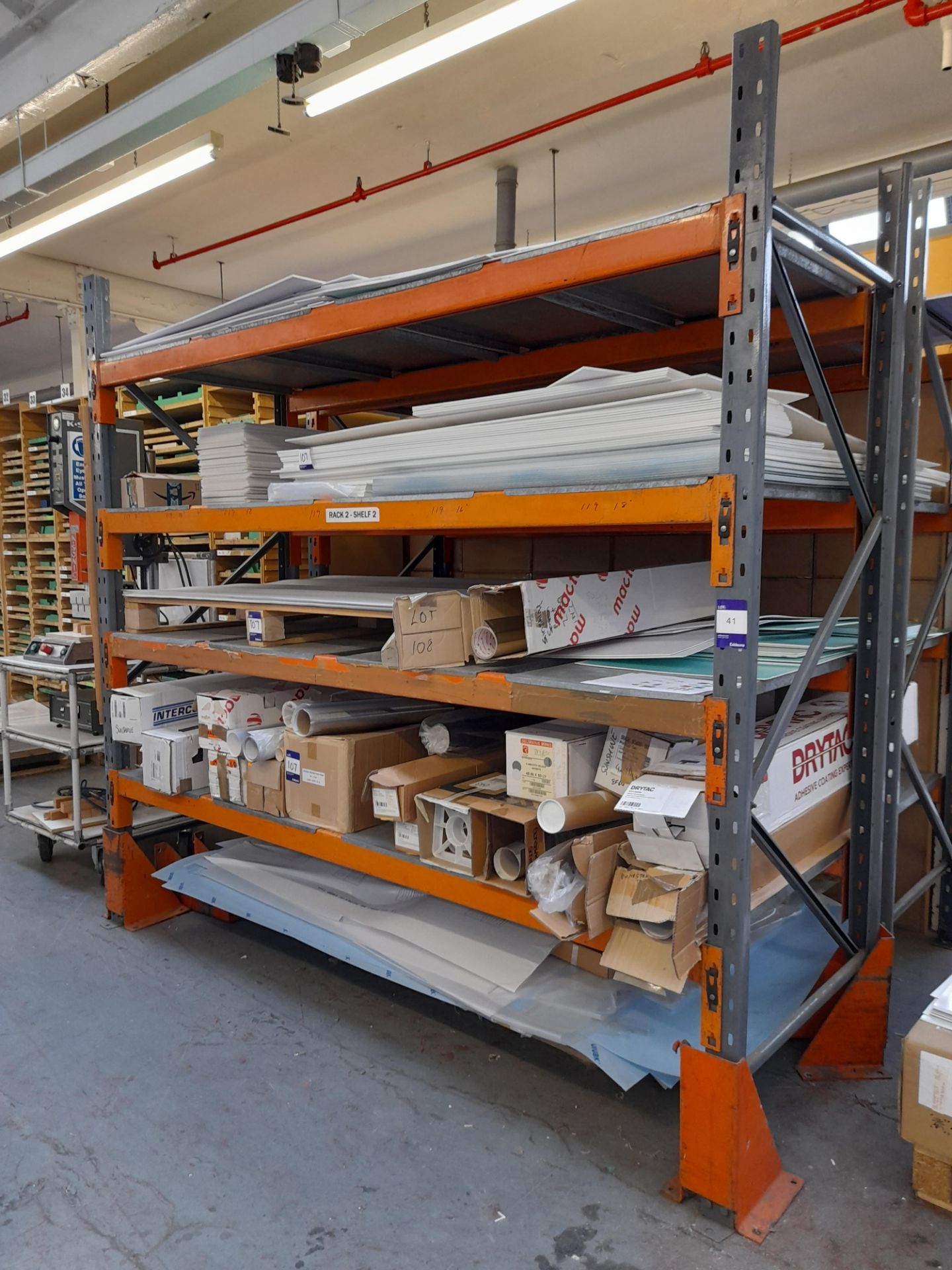 2 - Bays of Dexion Speedlock Pallet Racking, to include 4 - uprights 2500mm high, 920mm depth, 8 –