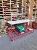 2 - Mobile Worktables with under storage 1800w x 1900h x 800d