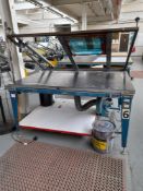 Bespoke Manual Vacuum Screen Print Table, overall bed size 1140mm x 1650mm