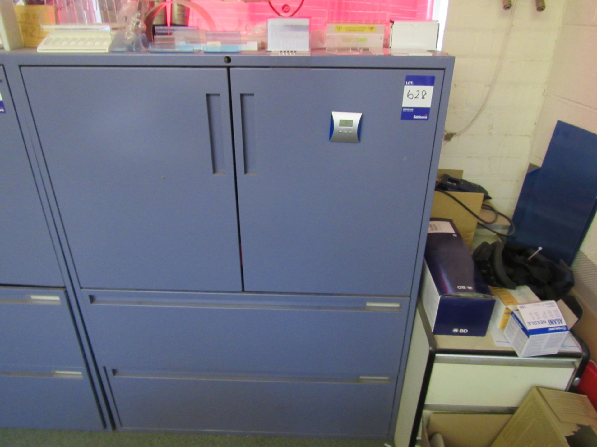 Office Double Door Cabinet with Drawers 1000 x 450 x 1250