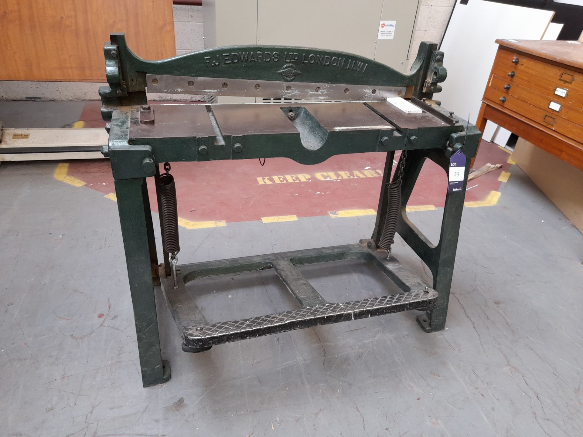 F J Edwards Limited Treadle Guillotine - Image 3 of 3