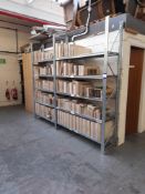2 - Bays Light Duty Racking, 5 tier, various heights (Delayed Collection - Please contact the