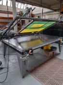 Bespoke Manual Vacuum Screen Print Table, overall bed size 1420mm x 2440mm