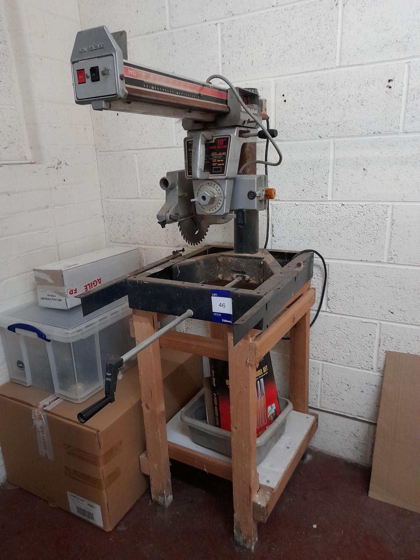 ToolKraft Model 4015 10” Radial Arm Drill, serial number 08X1718, 240v, on wooden stand - Image 2 of 6