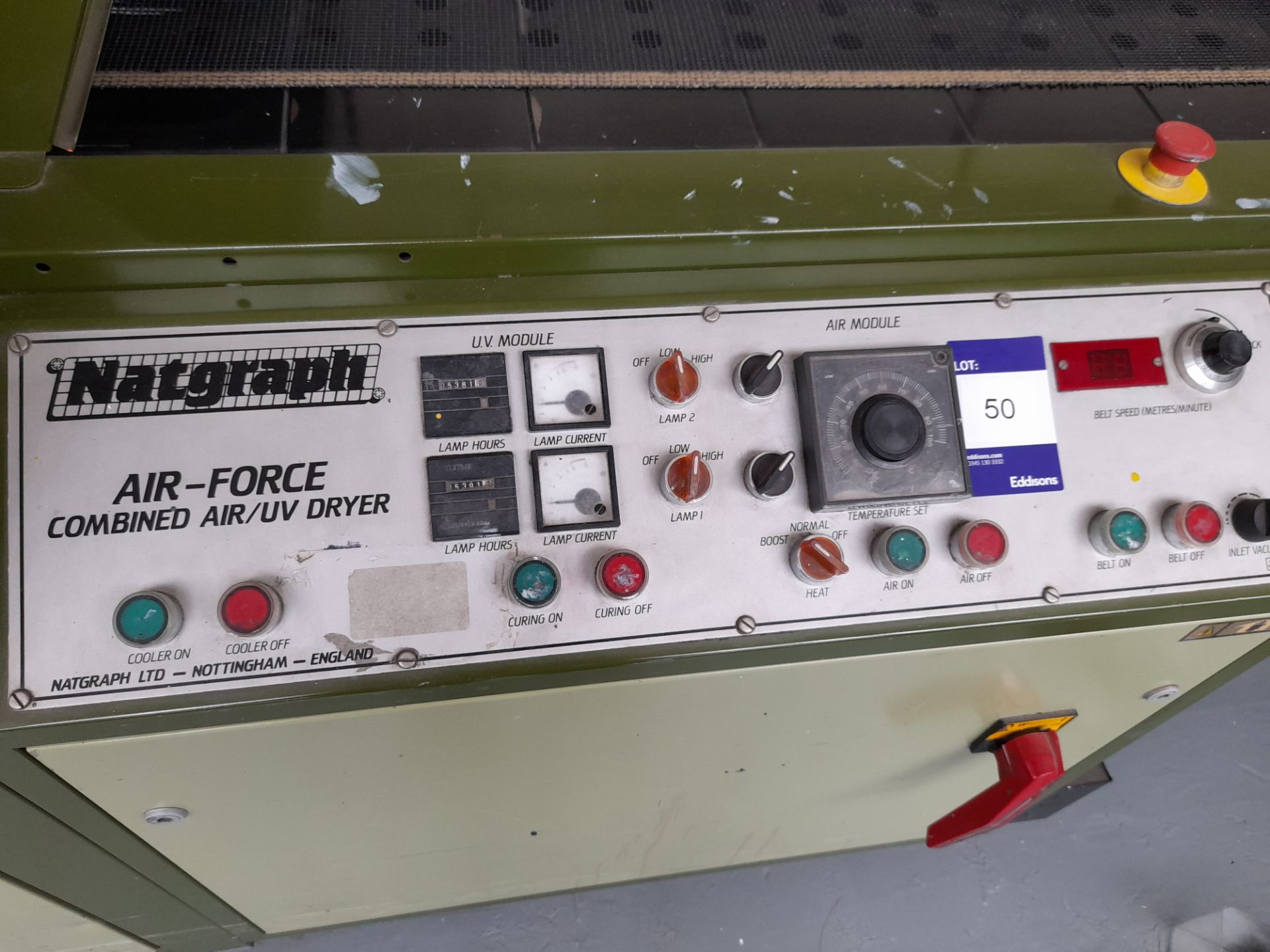 Natgraph Air Force type 130-2220SE Combined Air/UV Dryer, serial number 116-95-6, lamp hours 539 - Image 3 of 7