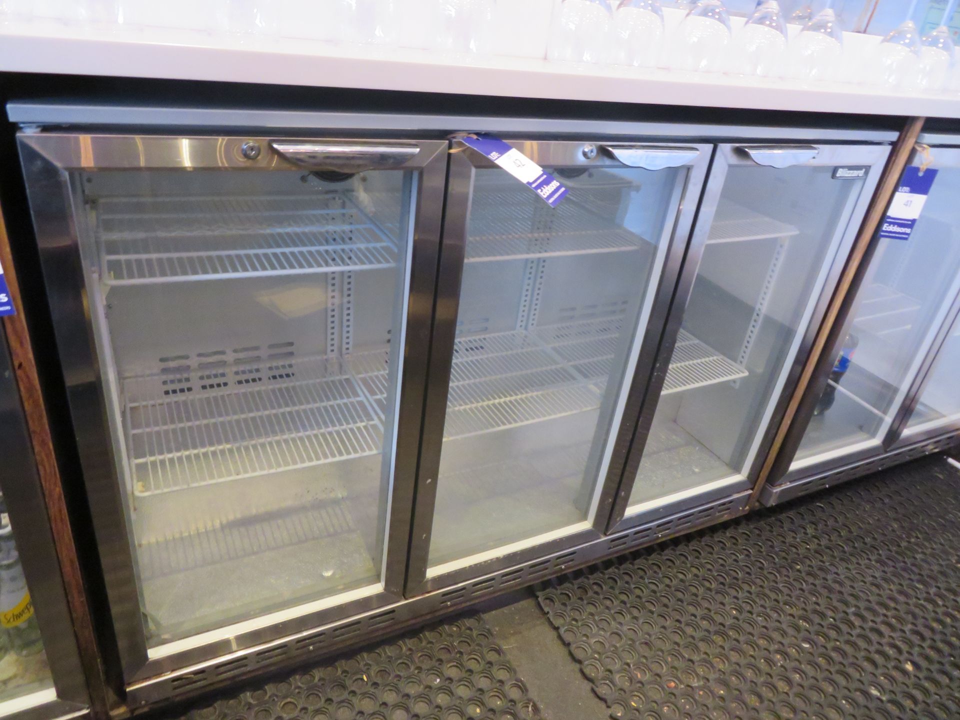 Blizzard Three Door Undercounter Display Fridge