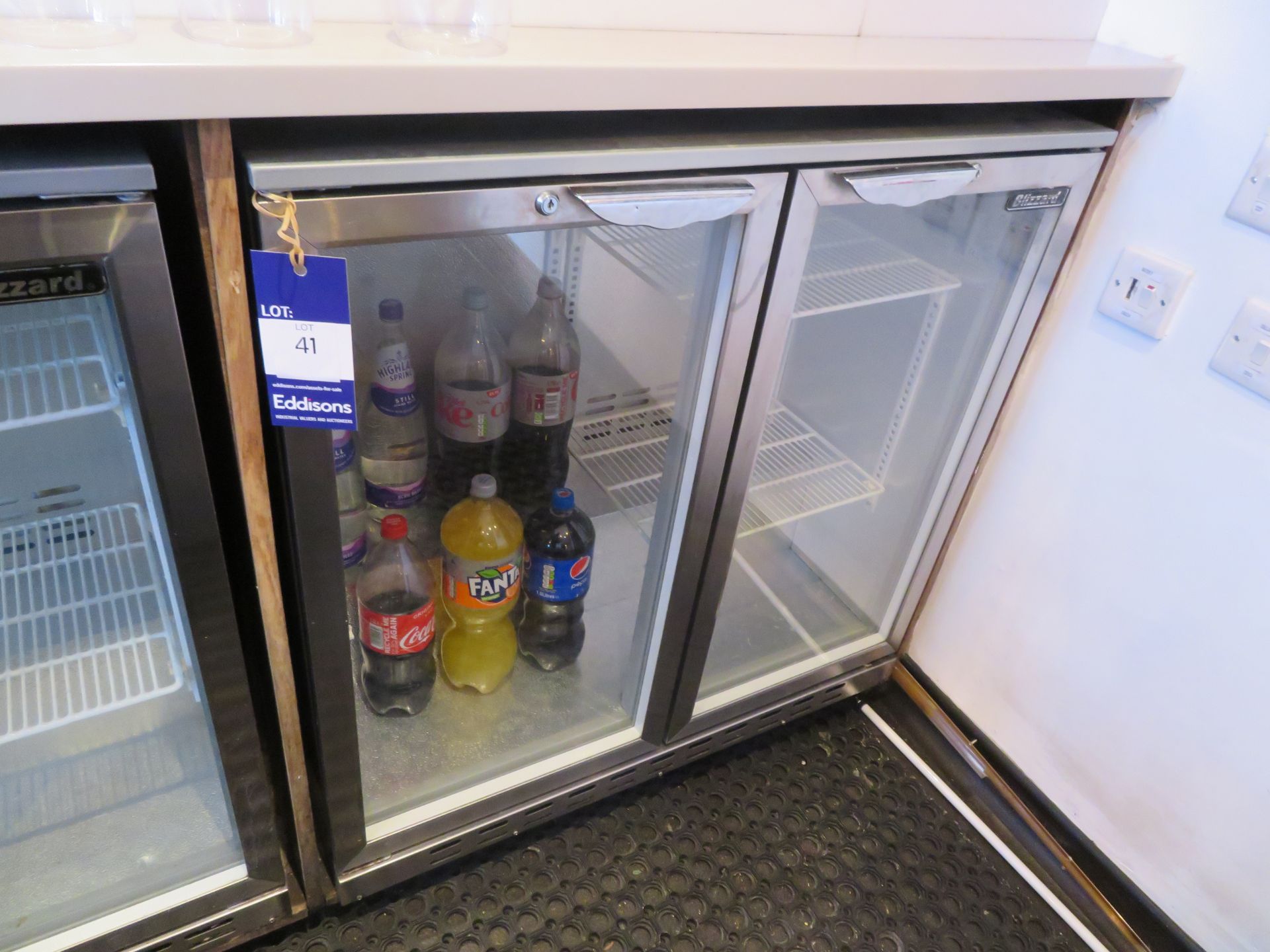 Blizzard Two Door Undercounter Display Fridge