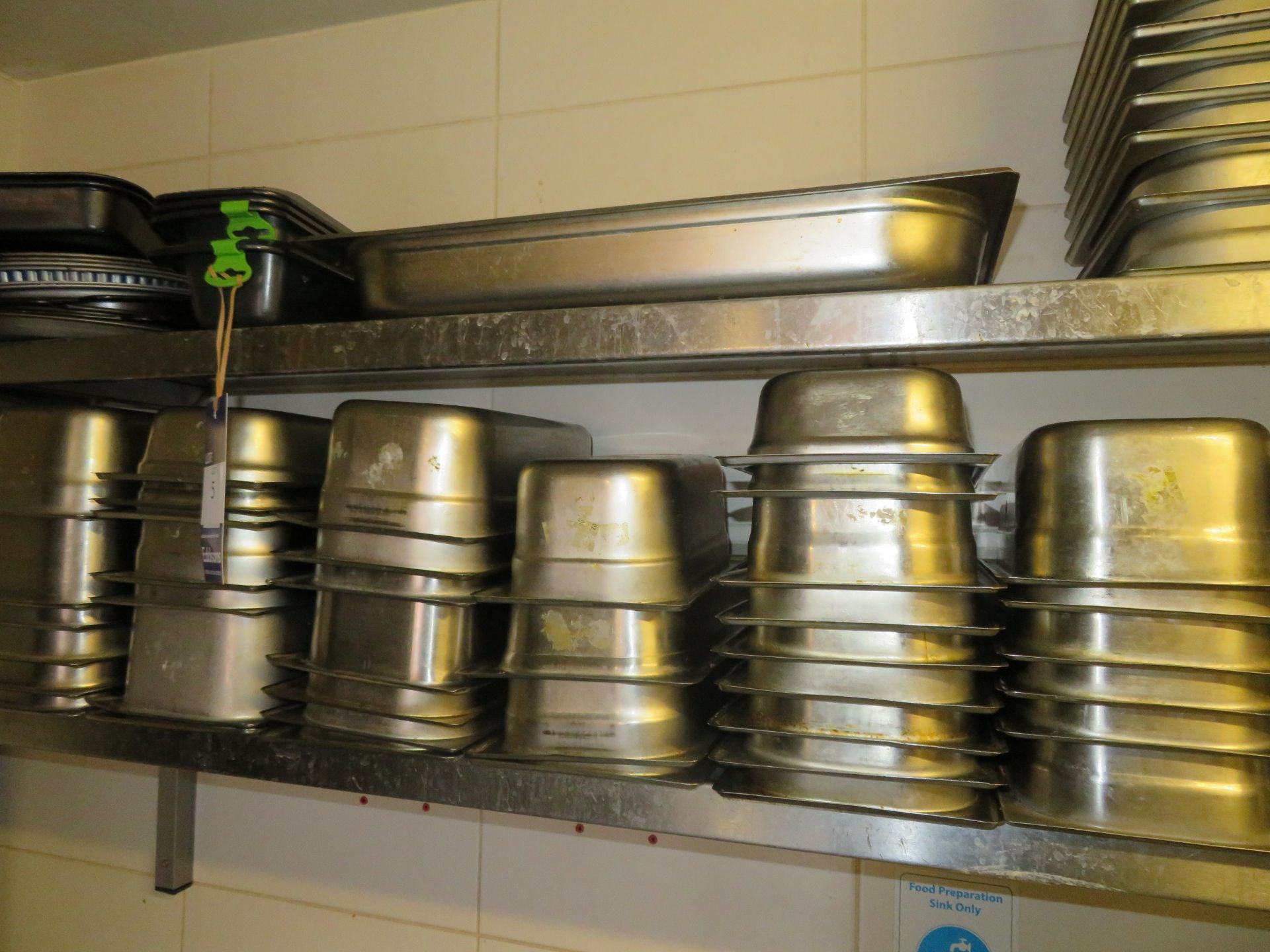 Qty Stainless Steel Trays and 2 x Stainless Steel Wall Shelves - Image 4 of 6