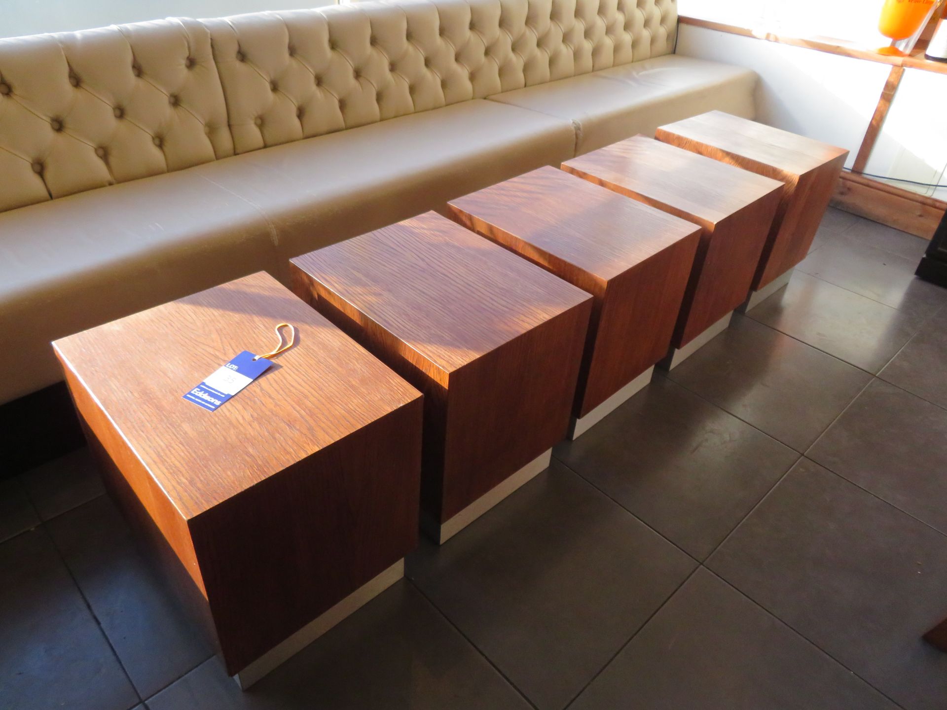 5 x Darkwood Veneer Coffee Tables (500 x 400 x 500mm high)- One Water Damaged - Image 2 of 4