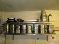 Qty Stainless Steel Trays and 2 x Stainless Steel Wall Shelves