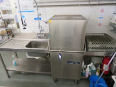 Maidaid C1035WS Dishwasher with Washdown Sink and Takeaway Table