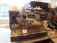 Monroc Italian Style Coffee Machine Expobar Grinder and a Qty of Crockery