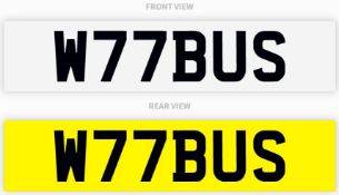 Cherished registration number W77BUS NB: This registration can only be supplied onto a vehicle. We