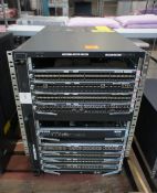 Cisco DS-C9513 Chassis Bundle, 5 x DS X9248-96K0 cards & 2x DSX9224-96K9 and 1x DS-X9248-48K9 and 2x