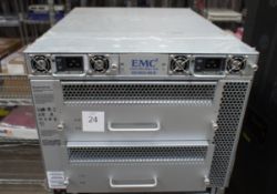 EMC ED-DCX-4S-B cabinet with 2x CP8 cards and 2x CR458 cards