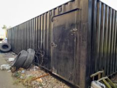 40ft Shipping Container, with standard doors, and single side access door. Contents included,