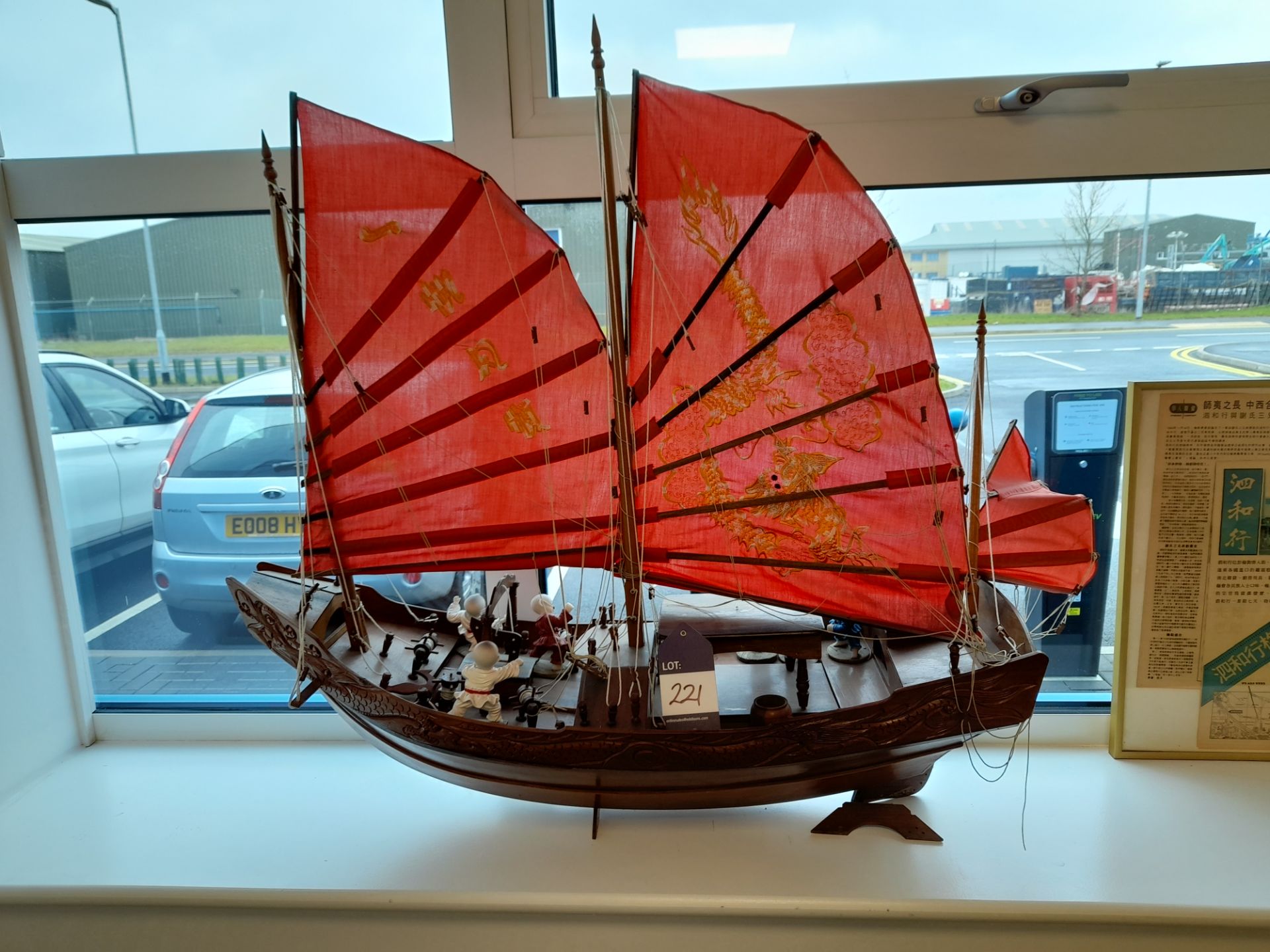 Wooden model of oriental junk