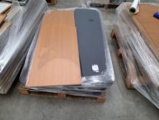 Quantity of various desk privacy screens, as lotted to pallet