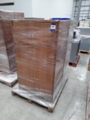 2 x Medium oak double door office cabinets (1440 H), as lotted to pallet