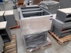 3 x Various tambour fronted cabinets, as lotted to pallet