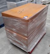 2 x Medium oak double door office cabinets (1440 H), as lotted to pallet, as lotted to pallet