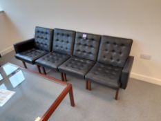 8 Piece leather effect breakout furniture, comprising 8 x chairs