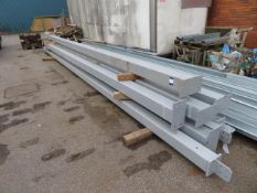 7x 180 x 180 steel box section frames approx. 7.5 metre long etc