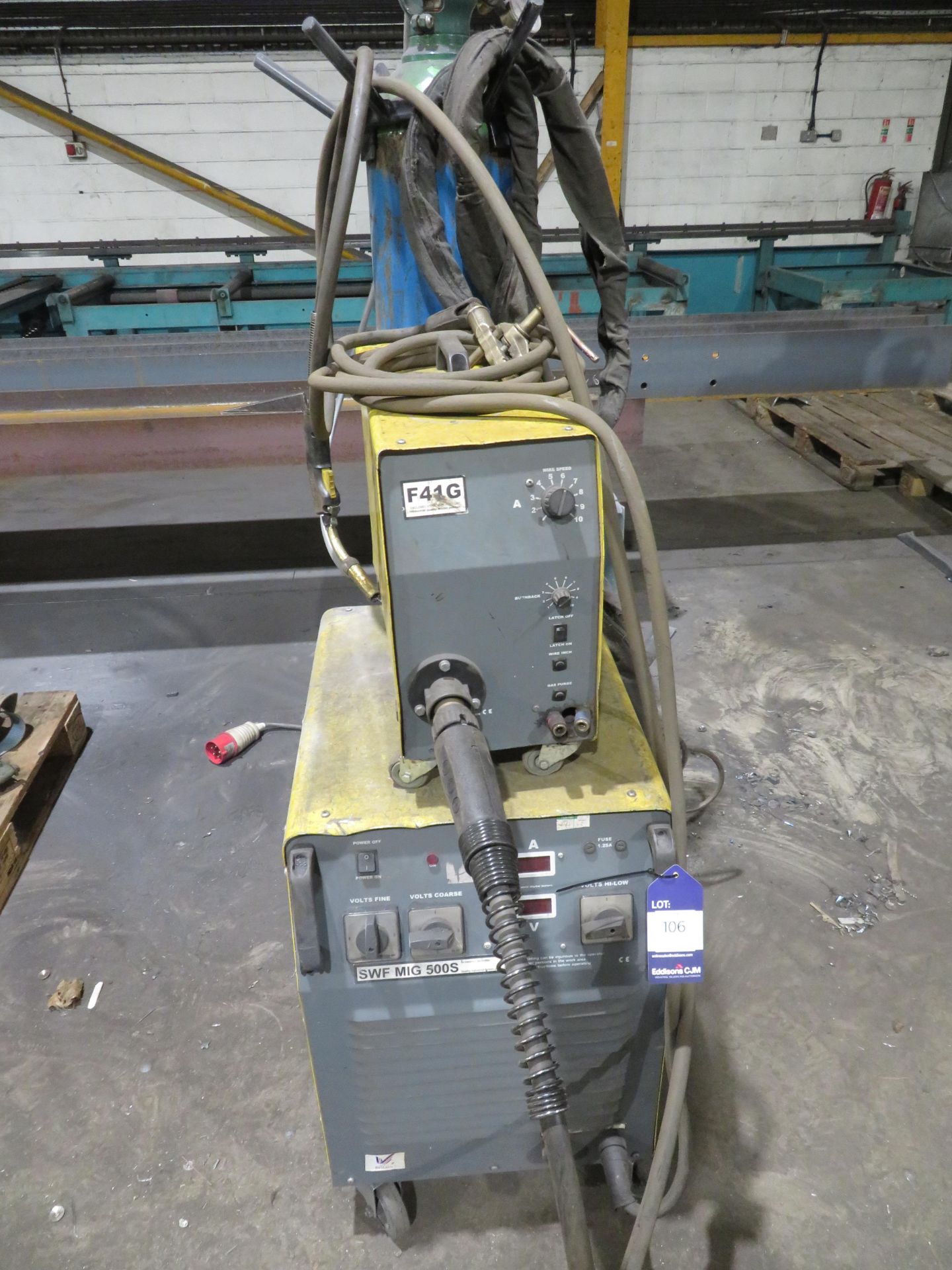 Tecarc SWF Mig 500s welder with F41G wire feed (gas bottle not included)