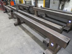 2x box section steel trestles (3000 x 150 x 700mm H)