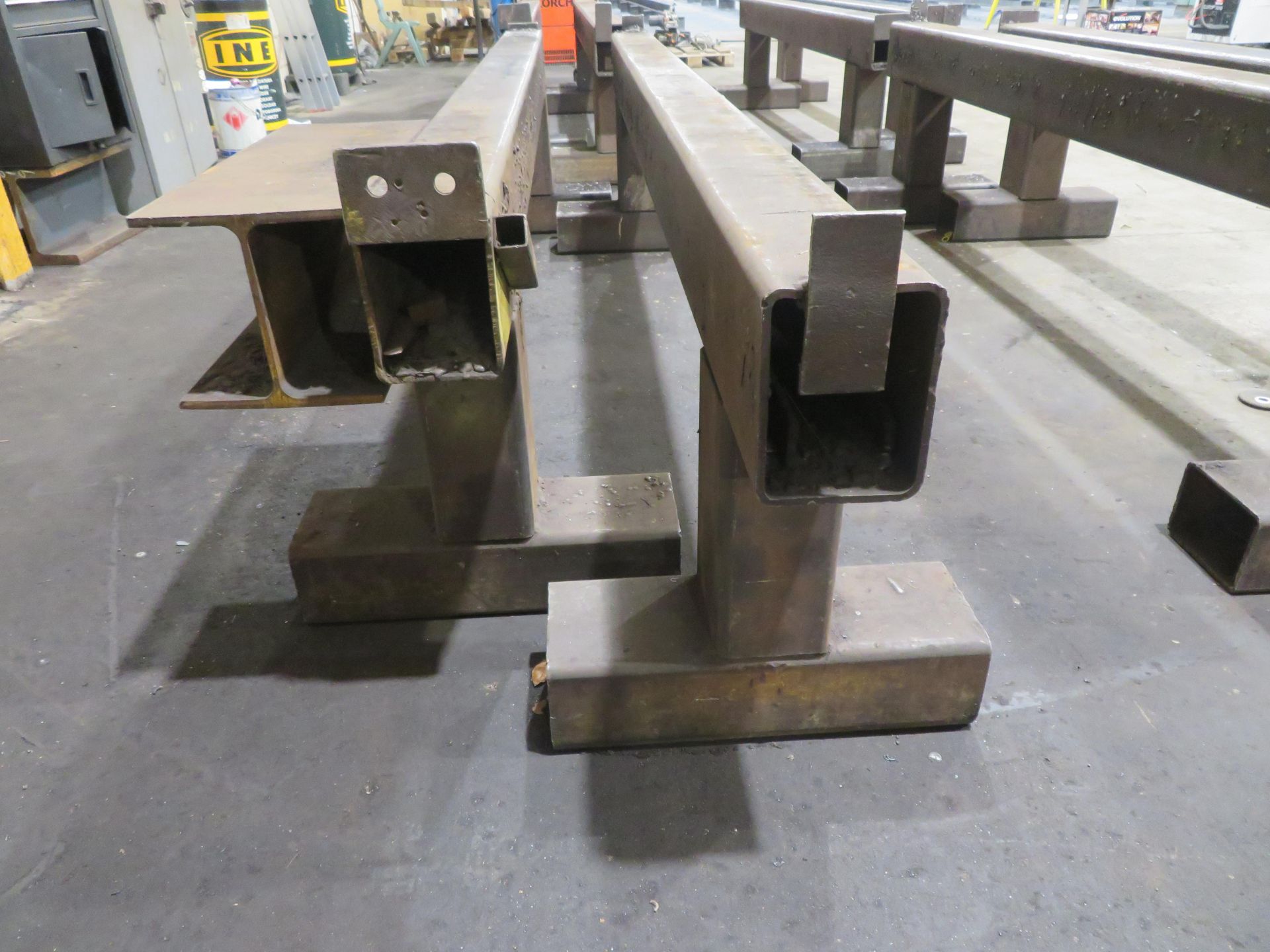 2x box section steel trestles (3000 x 150 x 700mm H) - Image 2 of 2