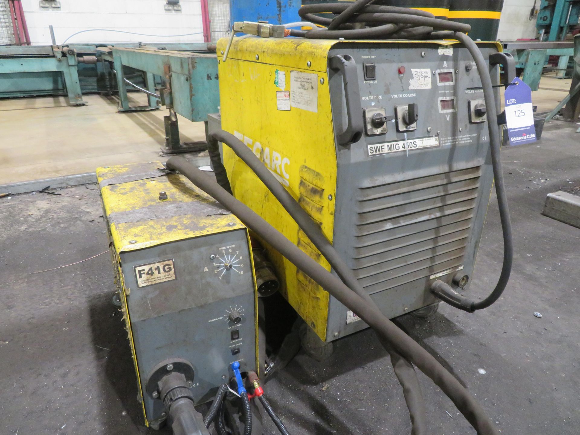 Tecarc SWF Mig 450s welder with F41G wire feed