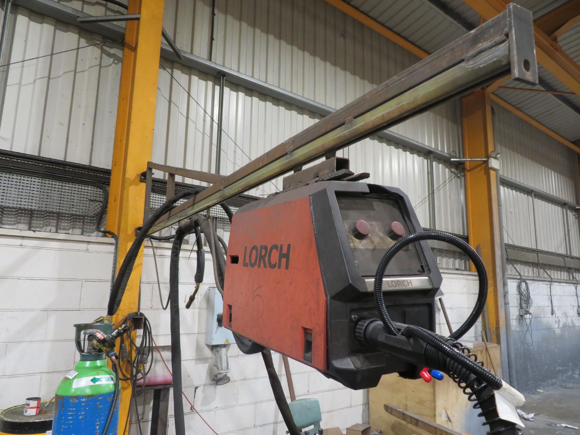 Lorch Micromig 500 welder with wire feed & swing jib (gas bottle not included) - Image 2 of 3