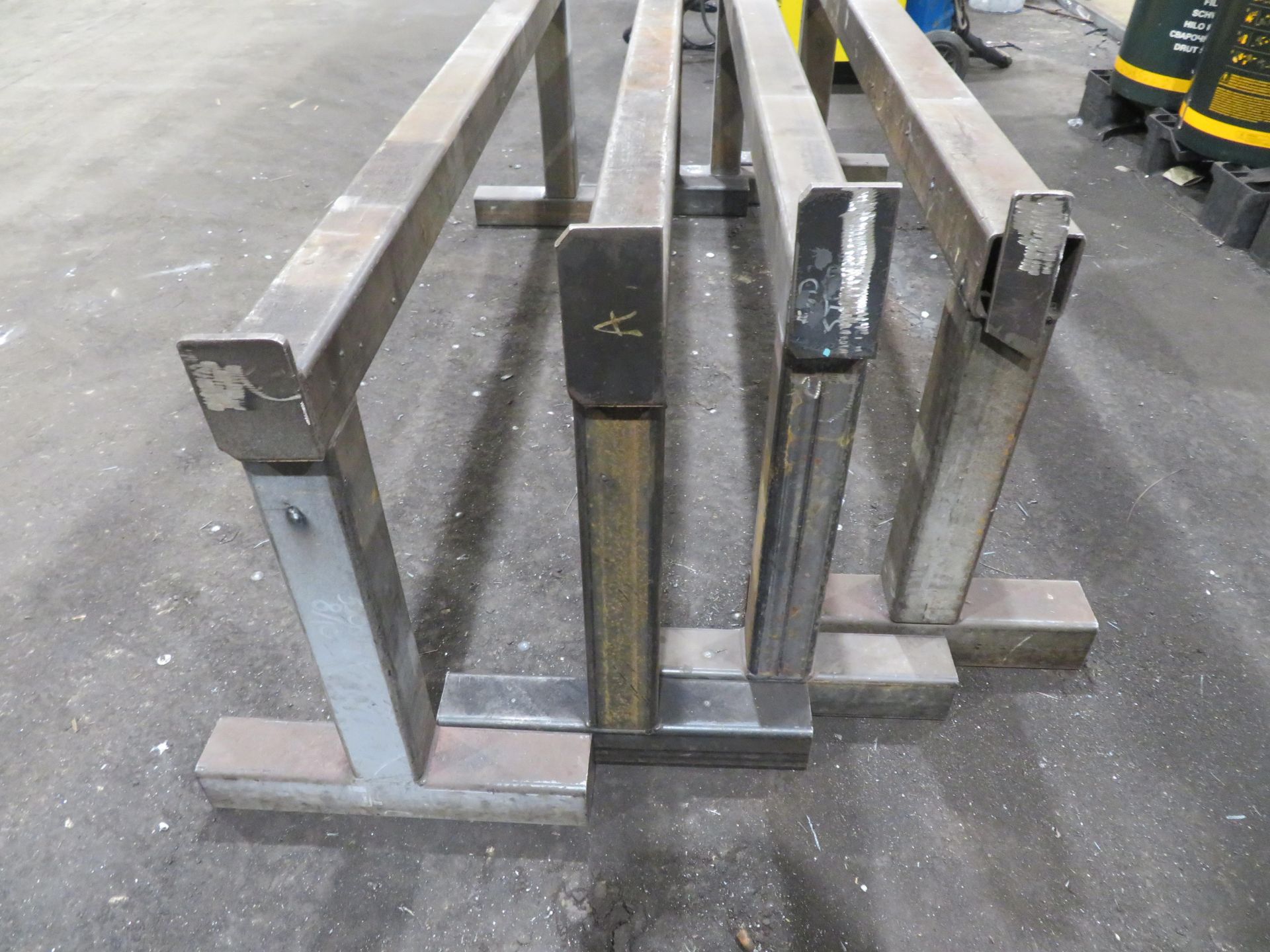 4x box section steel trestles (2000 x 90 x 700mm High) - Image 2 of 2