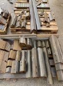 Qty of cut and drilled steel angle etc