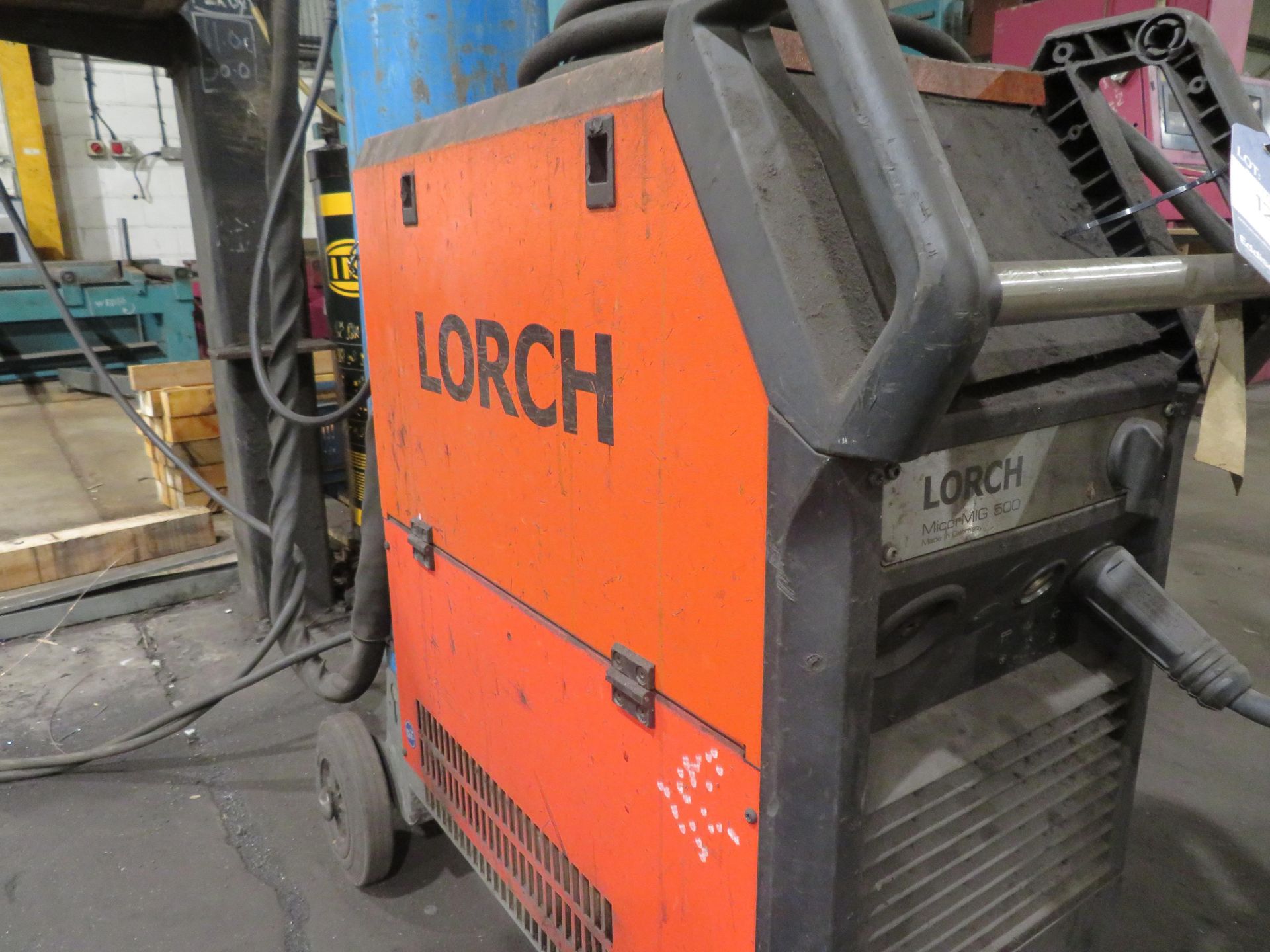 Lorch Micromig 500 welder with wire feed & swing jib (gas bottle not included)