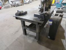 Steel Workbench with vice (2000 x 1000mm)- contents not included